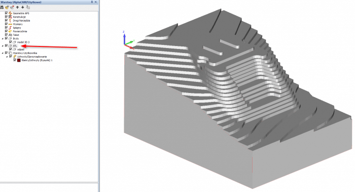 alphacam stl po imporcie