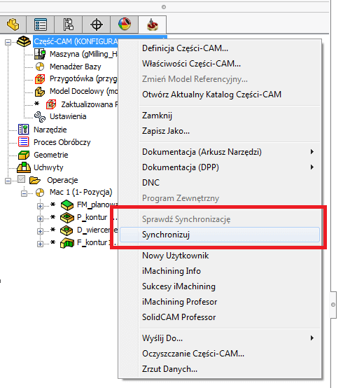 solidcam synchronizuj