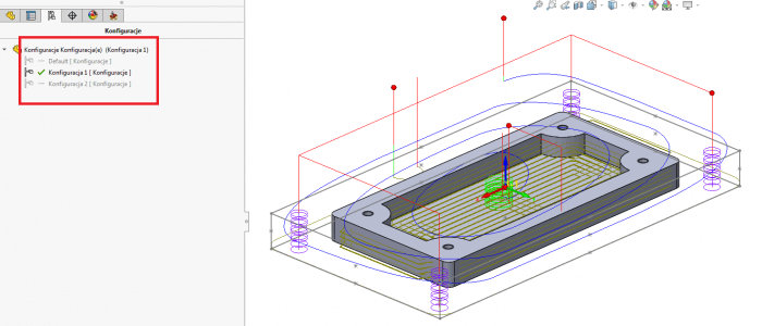 solidcam zmiana konfiguracji