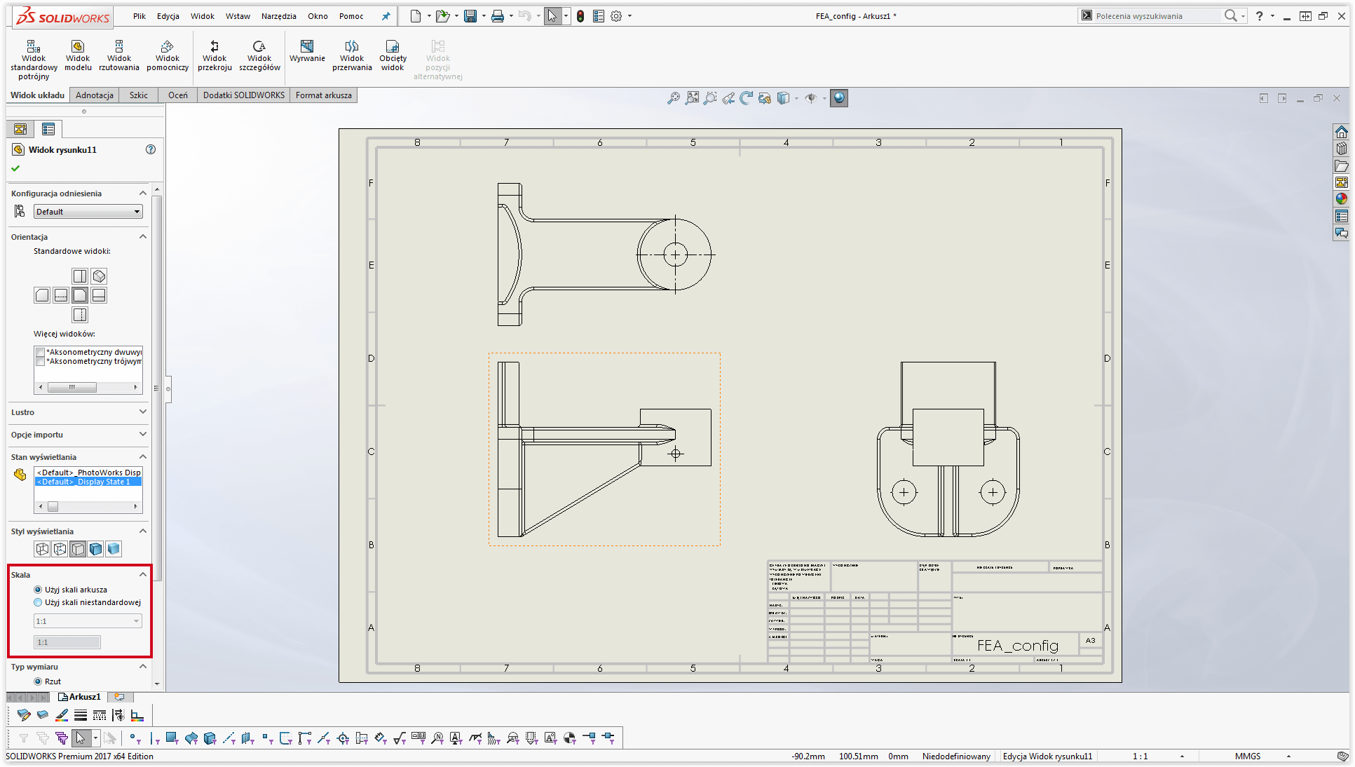 Rysunek Solidworks Skala Arkusza Najlepszy Blog Techniczny