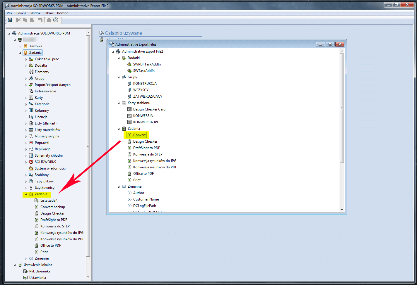 z duplikowane zadanie solidworks pdm