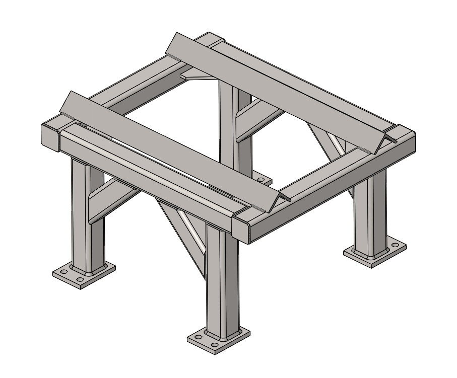 rama solidworks konstrukcja spawana