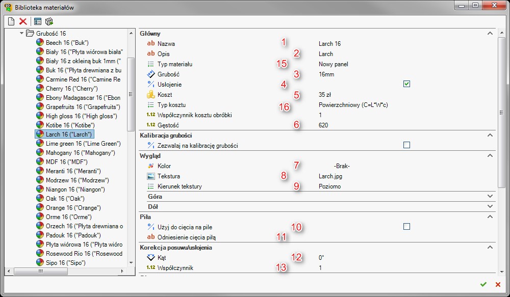 import materiałów swood 