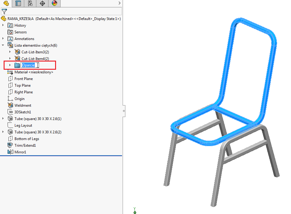 podkosntrukcje spawane spawana folder solidworks
