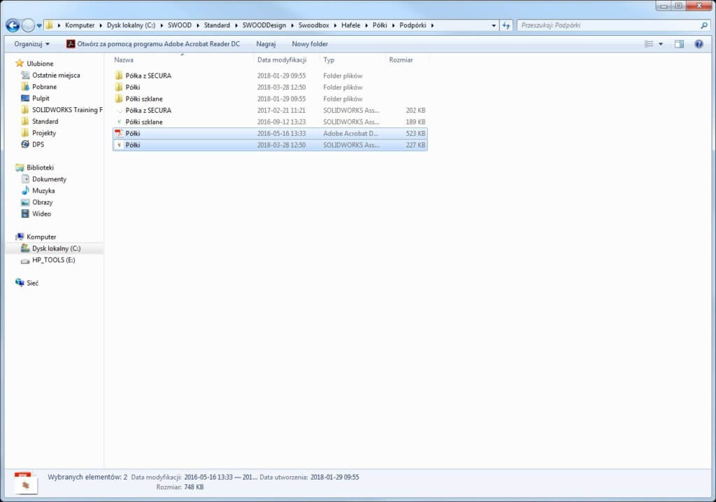 dane okuć meblowych swood swoodbox