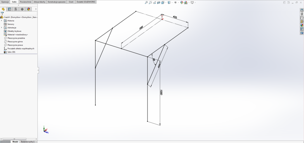 tworzenie szkicu 3d w solidworks