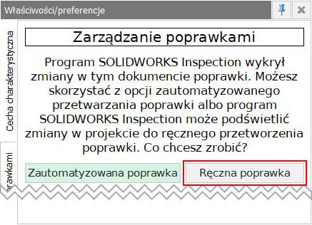 ręczna poprawka solidworks inspection dpstoday