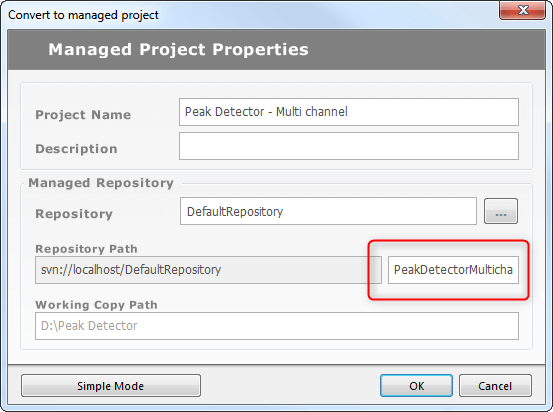 Managed project properties