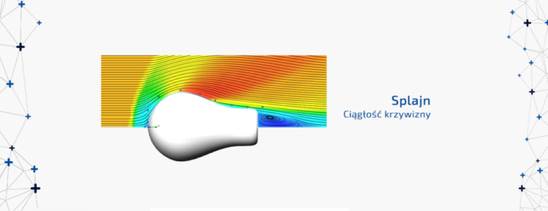 ciągłość krzywizny splajn symulacja