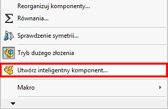 solidworks inteligentny komponent