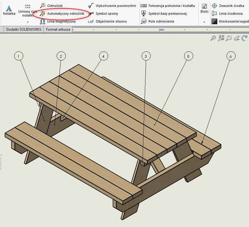 automatyczny odnośnik solidworks-dokumentacja techniczna rysunek