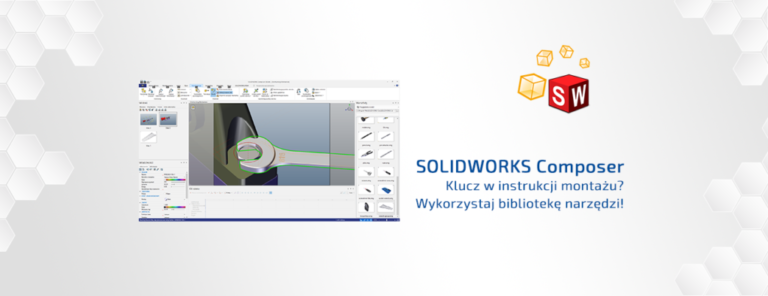 Klucz w instrukcji montażu Wykorzystaj bibliotekę narzędzi solidworks composer