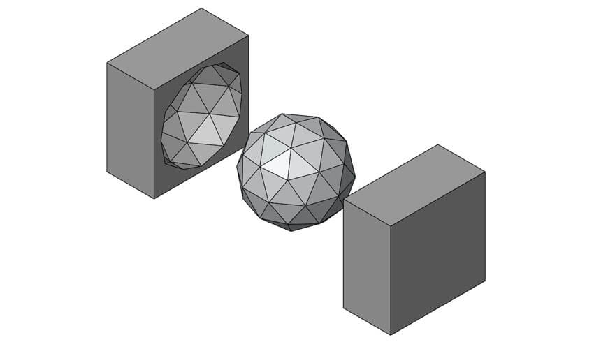 Rezultat użycia operacji Gniazdo w SOLIDWORKS