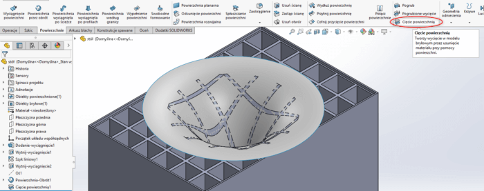 Modelowanie hybrydowe w SOLIDWORKS