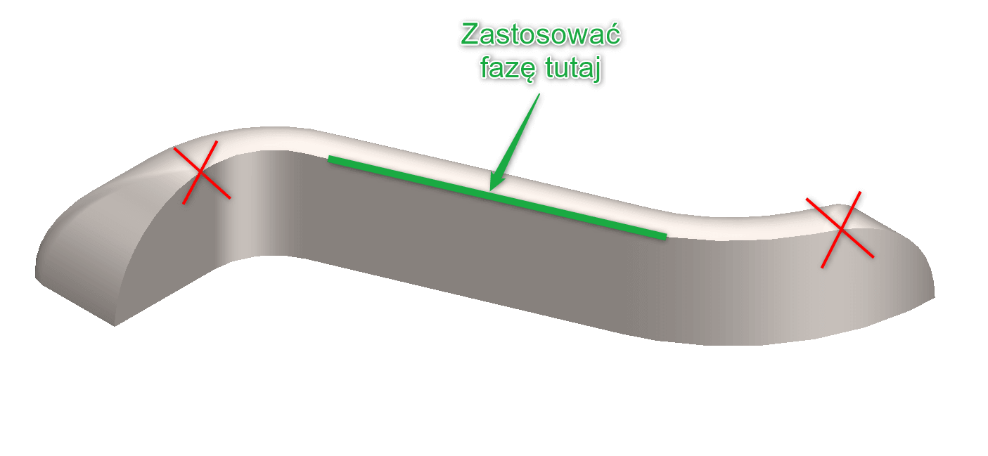 Częsciowa faza i zaokraglenie w SOLIDWORKS 2019 - DPS Software