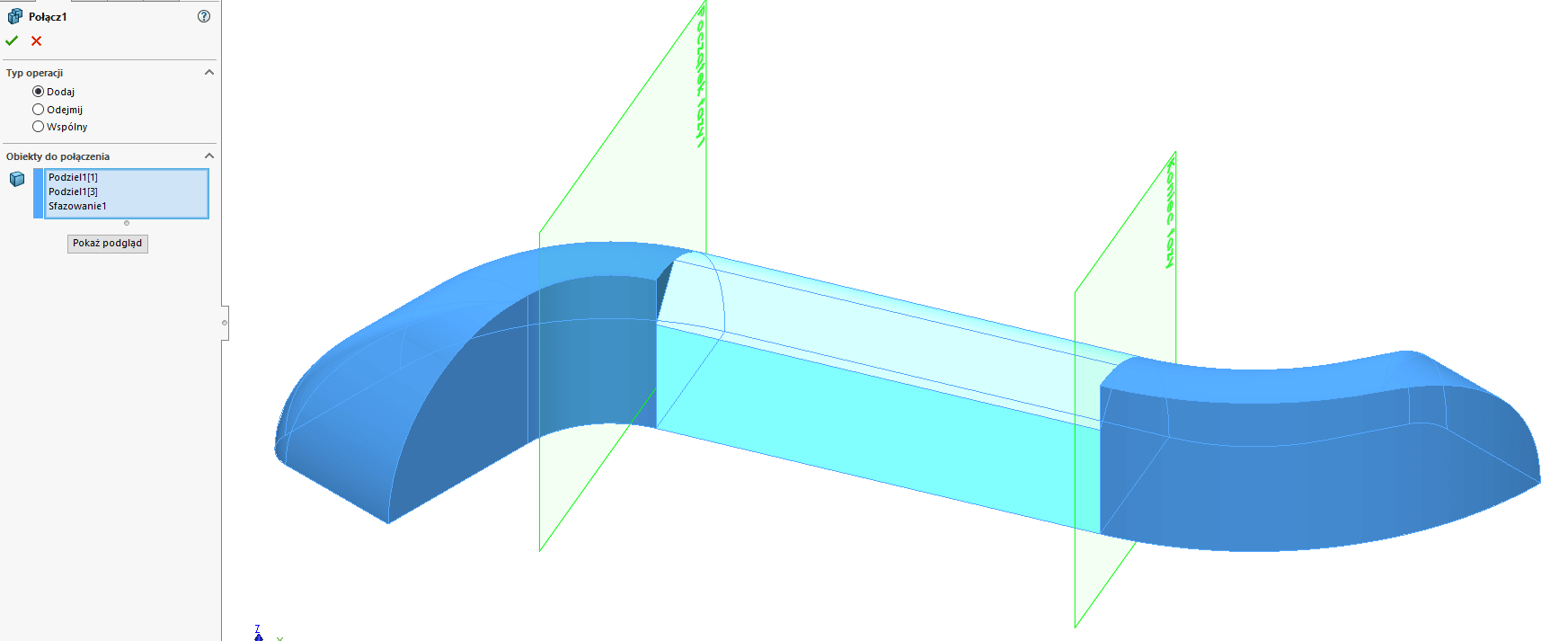 Częsciowa faza i zaokraglenie w SOLIDWORKS 2019 - DPS Software