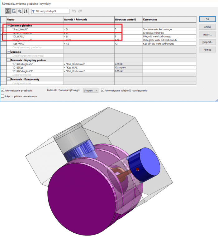 zmienne globalne w solidworks - dpstoday - blog solidworks - dps software