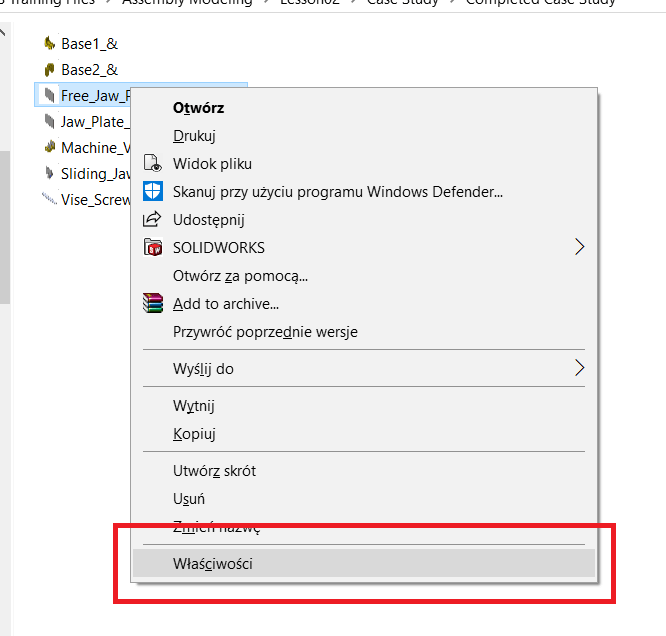 Solidworks - wyświetlanie wersji pliku