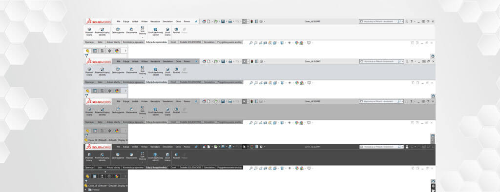 Kolor interfejsu i zmiana ikon w SOLIDWORKS