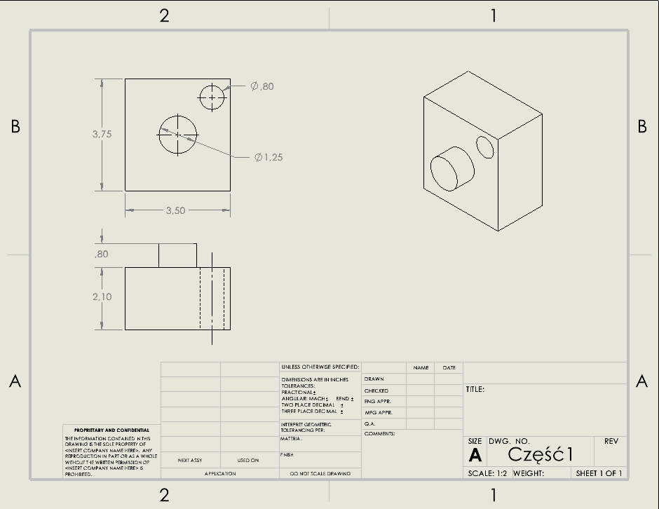 Jak wyświetlić ułamki w dokumentacji 2D - SOLIDWORKS - DPSTODAY - DPS Software