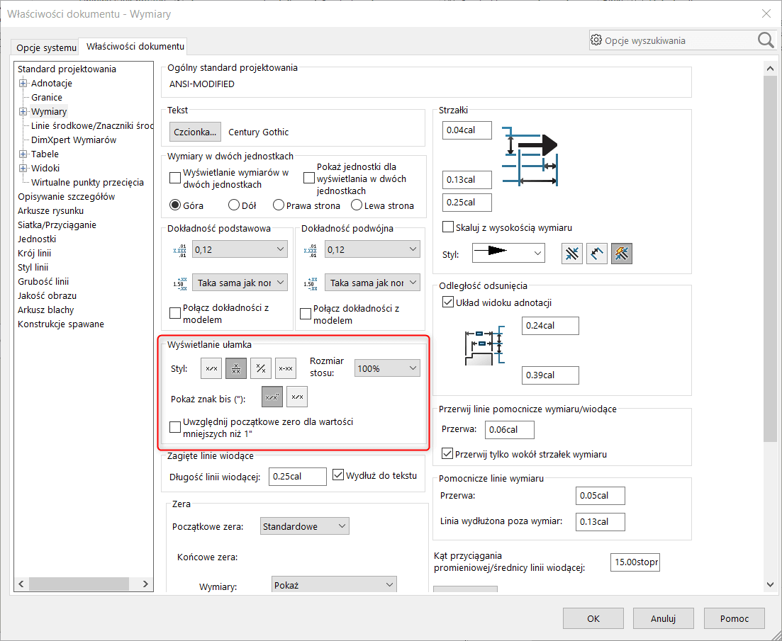 Jak wyświetlić ułamki w dokumentacji 2D - SOLIDWORKS - DPSTODAY - DPS Software