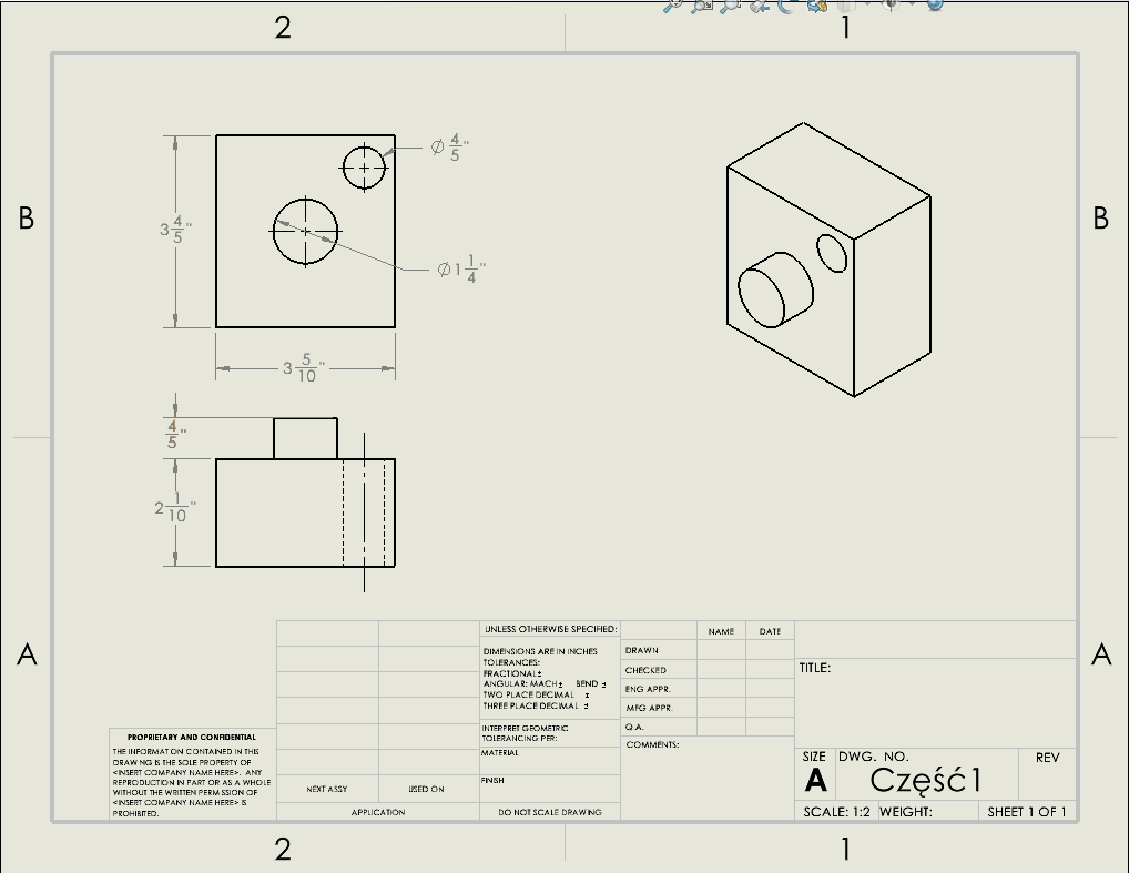 Jak wyświetlić ułamki w dokumentacji 2D - SOLIDWORKS - DPSTODAY - DPS Software