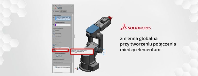 Zmienna globalna w wiązaniach w SOLIDWORKS