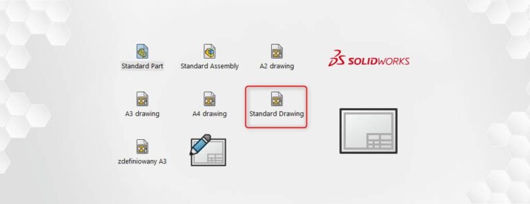 Format arkusza i szablon rysunku w SOLIDWORKS