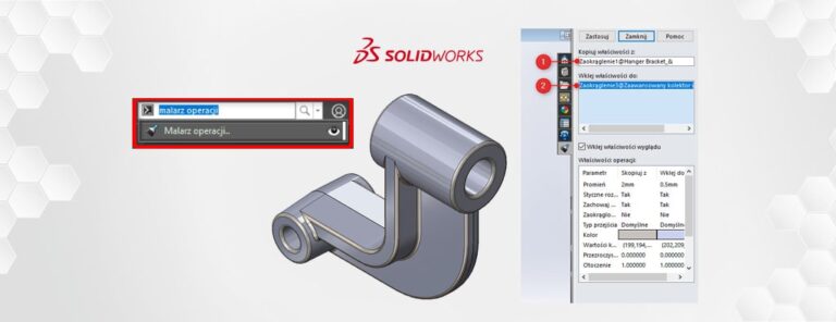 Narzędzia SOLIDWORKS - Malarz operacji