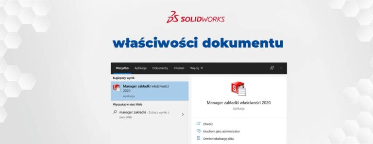 jak dostosować właściwości dokumentu SOLIDWORKS