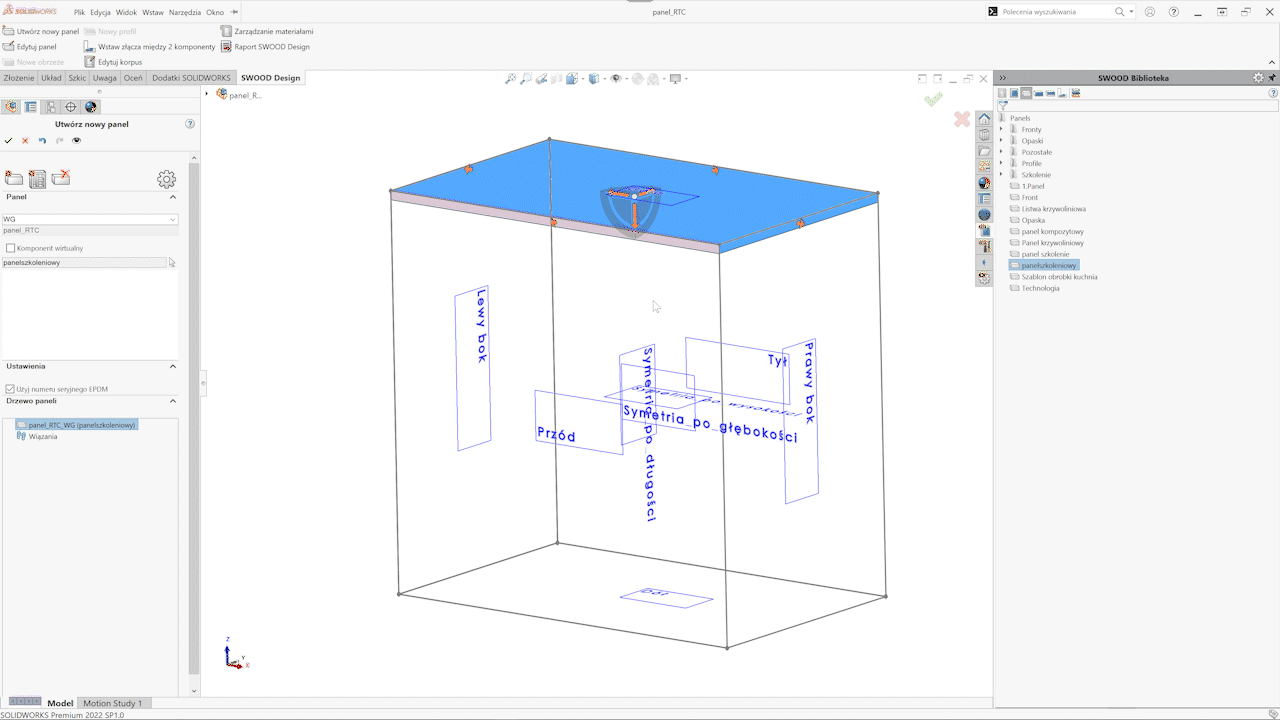 SWOOD-Design - wstawianie panelu poprzez skrót klawiszowy R