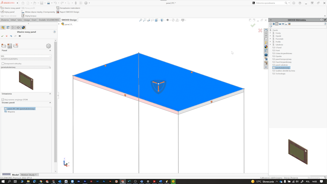SWOOD-Design - wstawianie panelu poprzez skrót klawiszowy T